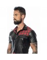 Ethan Faux leather sleeve shirt