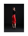 Ornella Red Vinyl Skirt