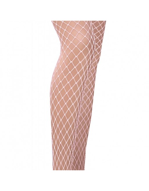 TI019  Tights Fishnet - White