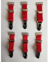 Set of 6 Vintage Red Suspenders