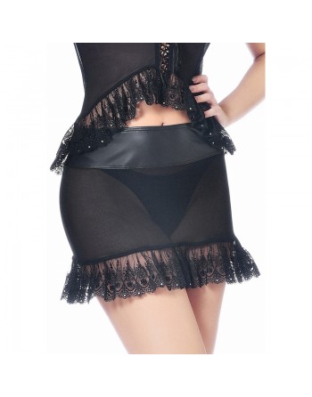 Lucille Black fishnet skirt