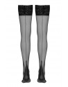 Bas autofixants couture noir 1 - Cotelli Legwear