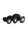 Kit entrainement 3 Butt plugs noir - Easy Toys