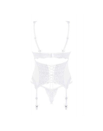 Amor Blanco underwire corset  thong white