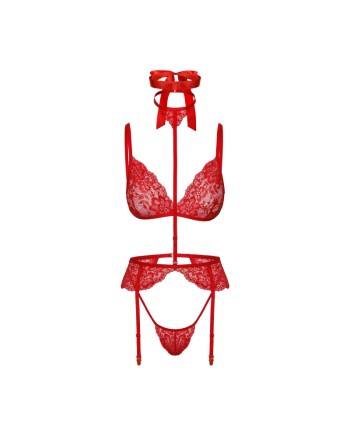 Bondage 243 5 pieces lingerie set - Red