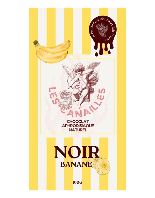 Chocolat noir banane - Tablette 100g - Les canailles
