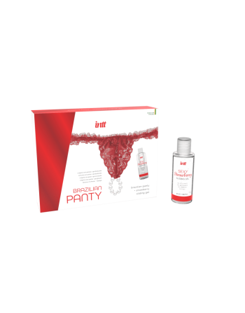 Red brazilian panty - Lingerie and sliding gel