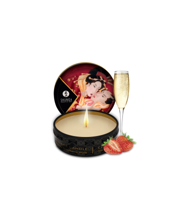 Mini massage candle -  Sparkling Strawberry Wine