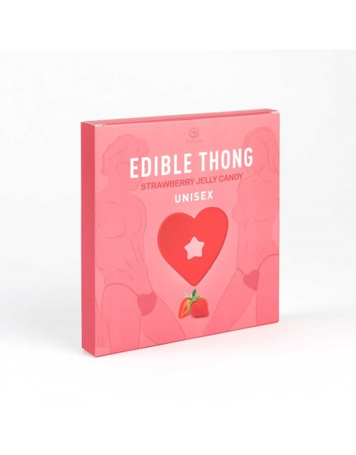 Strawberry flavour edible thong