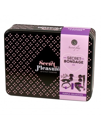 Secret Bondage kit : 8 pieces black and purple set 6197