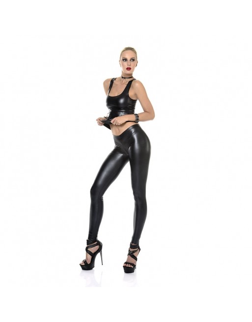 Vera Black wetlook Leggings