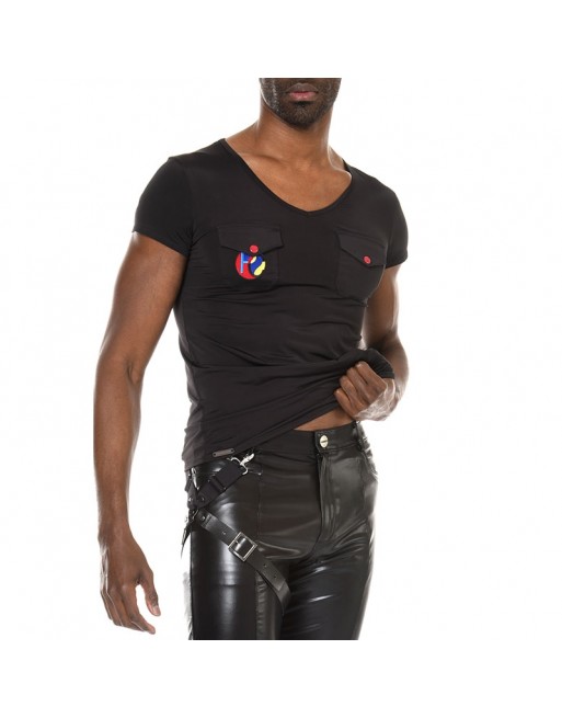 Livio Black Lycra T-shirt