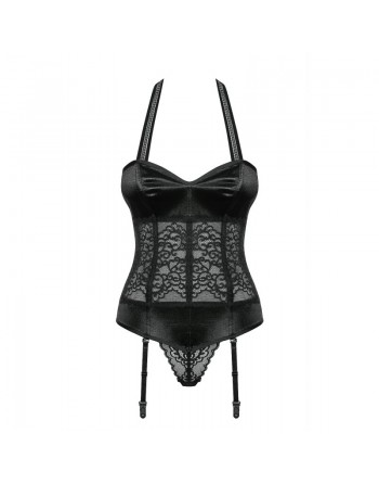 Ailay Corset with detachable garters - Black